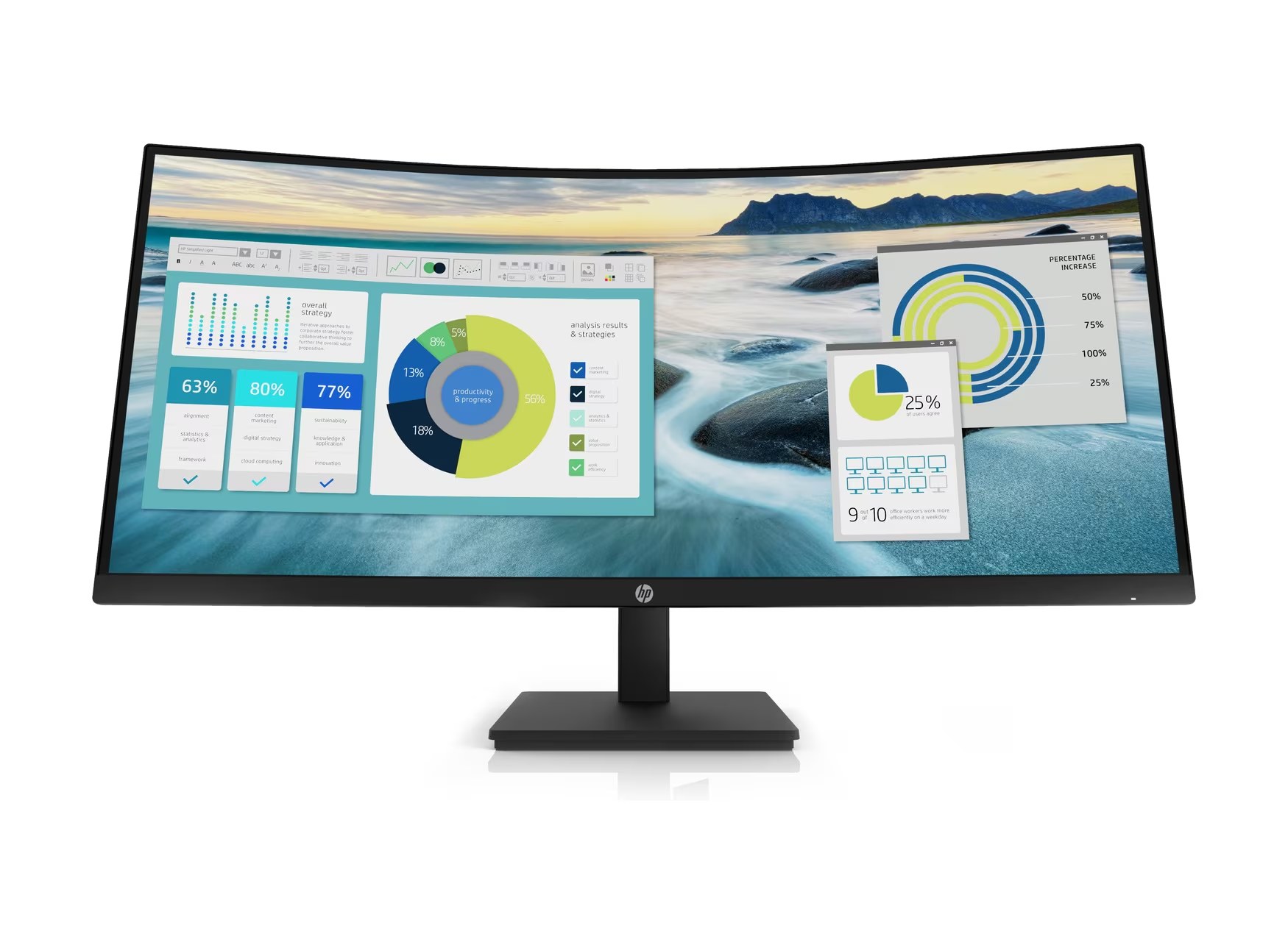 Monitor HP P34HC G4 34" UWQHD 3440x1440 60Hz VA Curvo