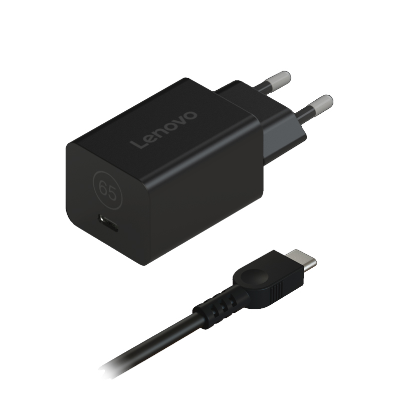Cargador para portátil Lenovo Cargador GaN Nano 65W USB-C Negro