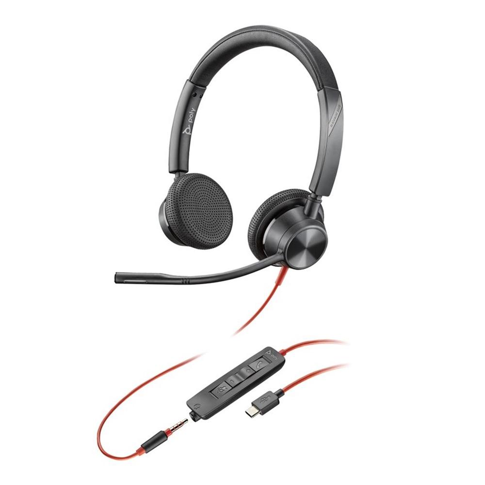Auriculares Poly Blackwire 3325 Diadema USB-C Jack 3,5 mm Negro
