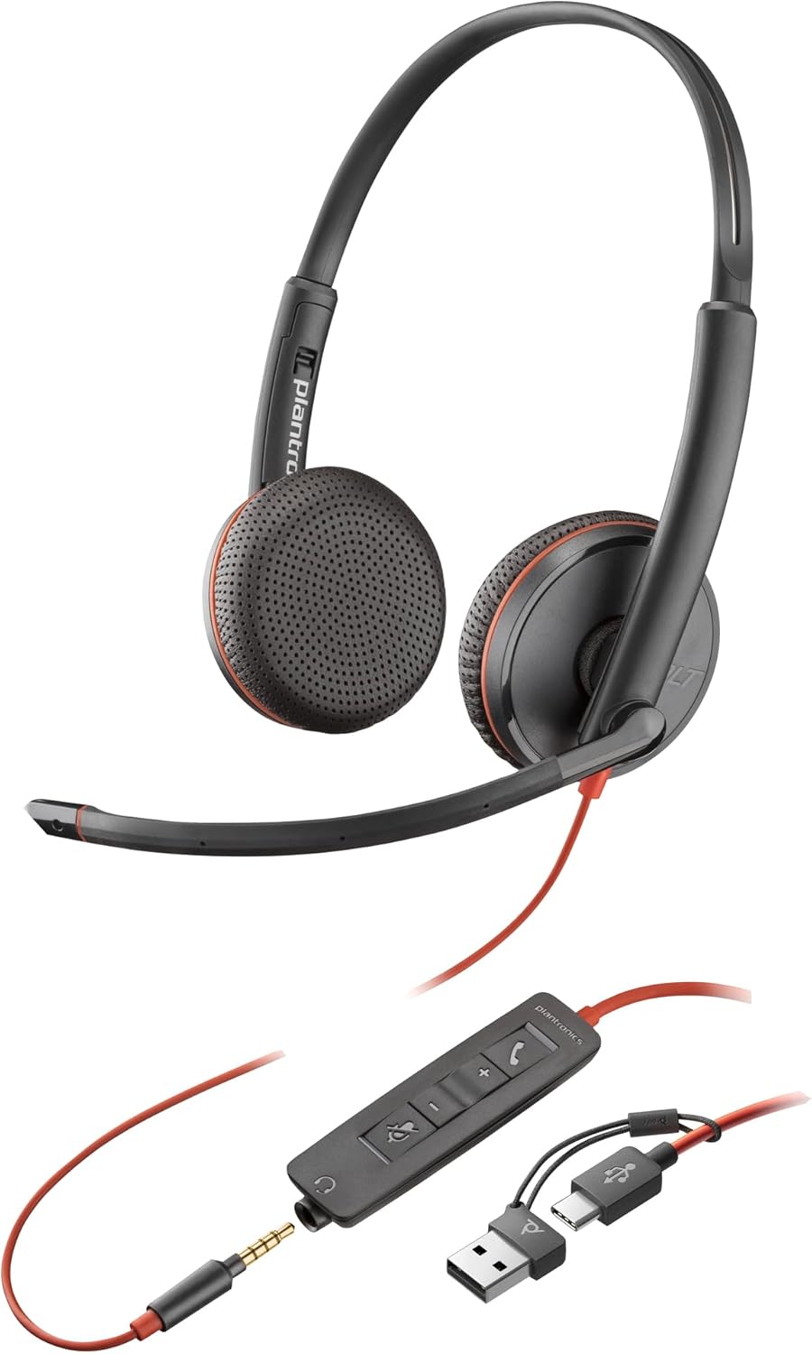 Auriculares Poly Blackwire 3225 Diadema USB-C Jack 3,5 mm Negro