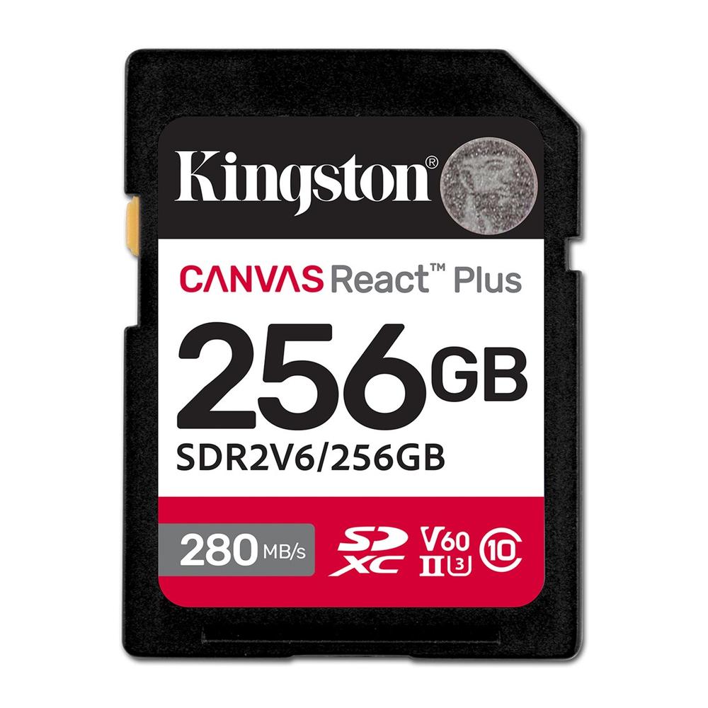 Tarjeta de memoria Kingston Canvas React Plus 256GB SD