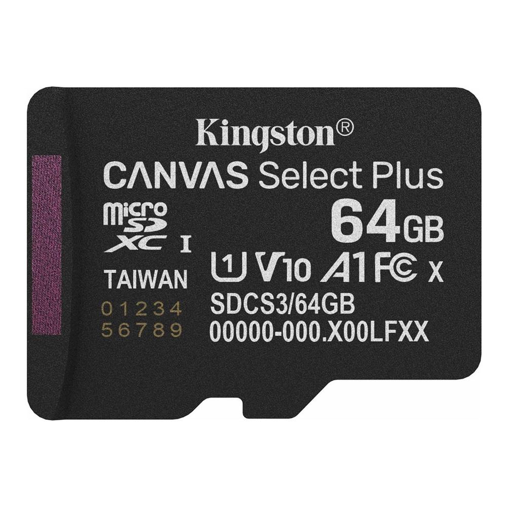 Tarjeta de memoria Kingston Canvas Select Plus Gen3 64GB microSD