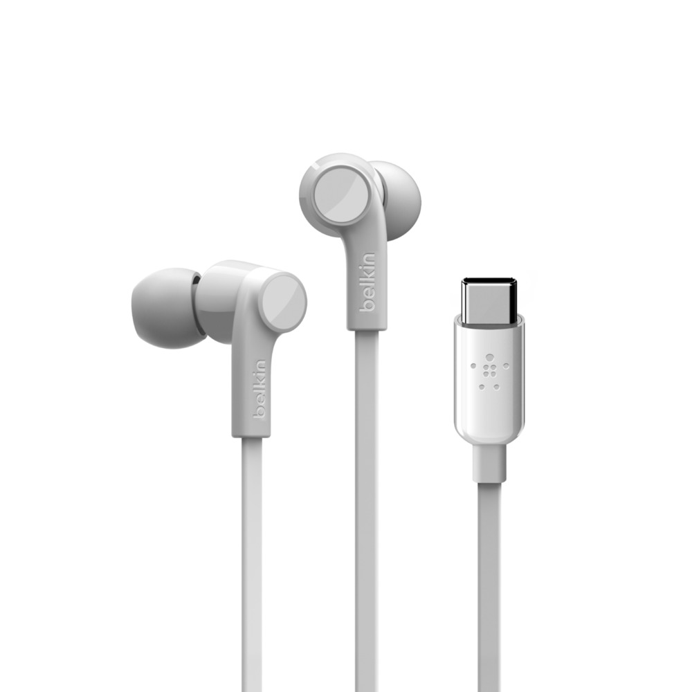 Auriculares Belkin ROCKSTAR Intraurales con cable USB-C Blanco