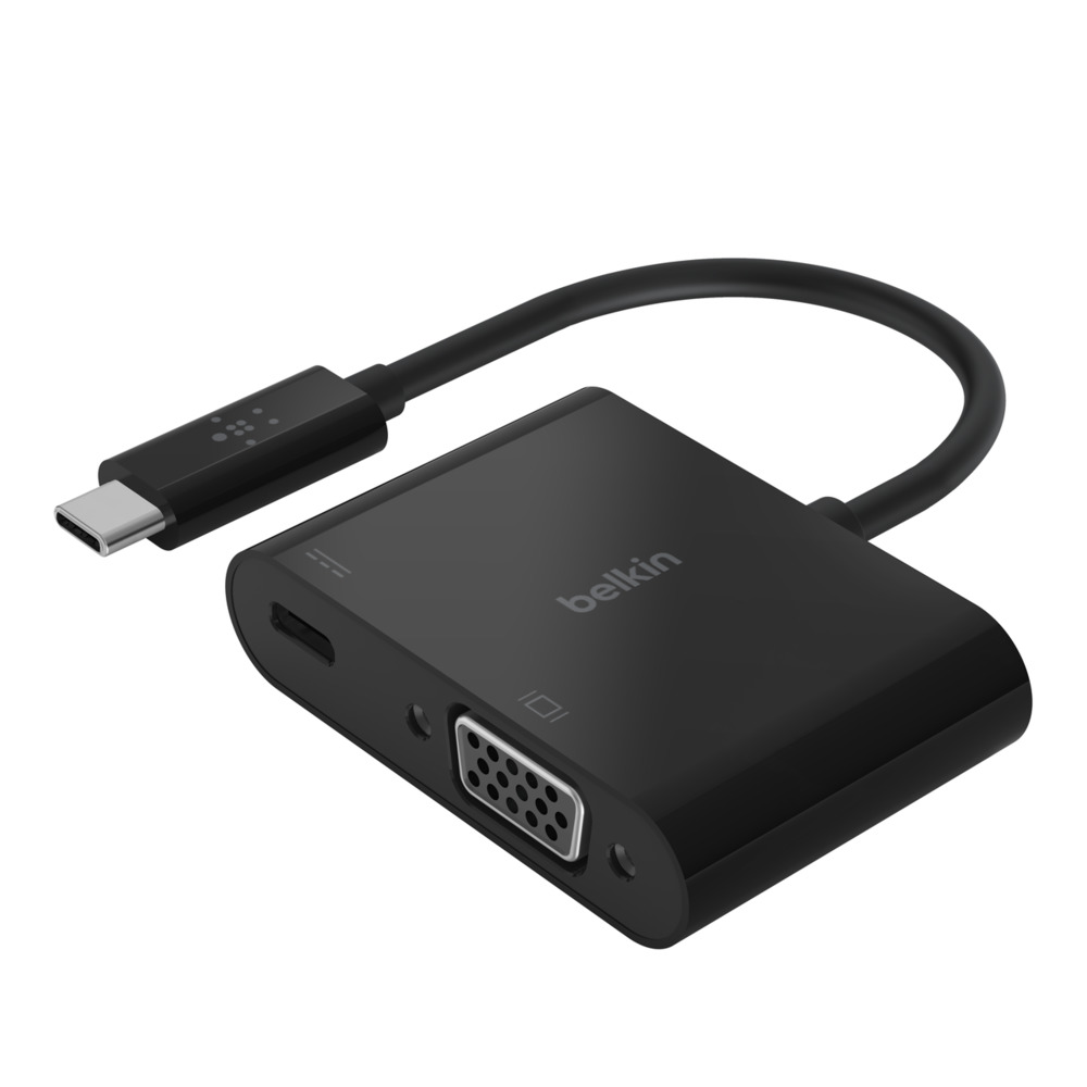 Hub USB Belkin AVC001BTBK USB-C VGA + Carga 60W Negro