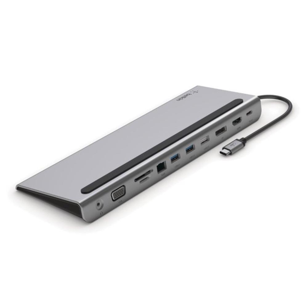 Docking station Belkin INC004BTSGY USB-C 10 puertos HDMI DisplayPort VGA Ethernet Gris