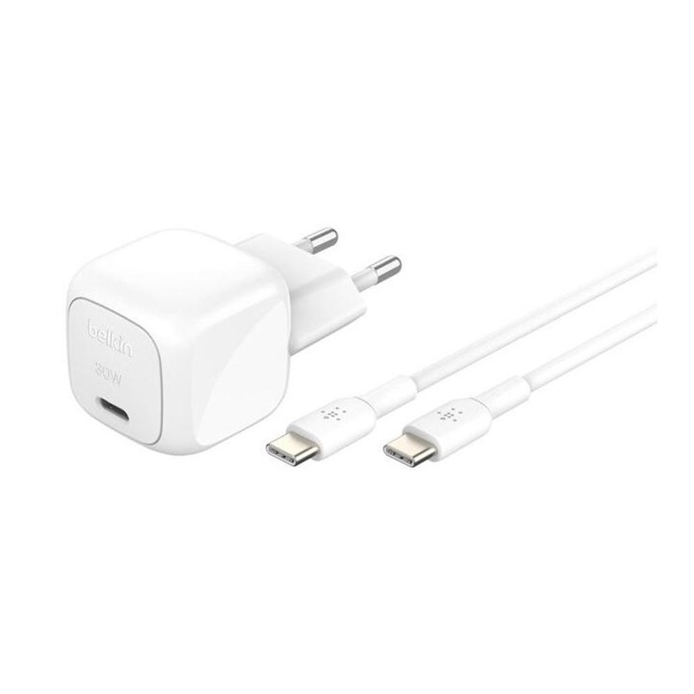 Cargador para portátil Belkin WCA008KQ1MWH-B6 USB-C Blanco 30W