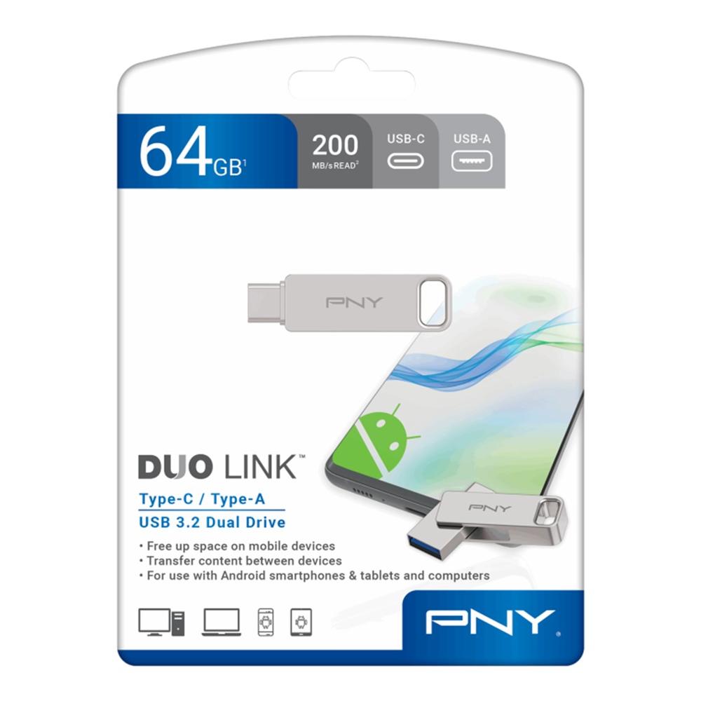Memoria USB PNY DUO LINK 64GB USB-A