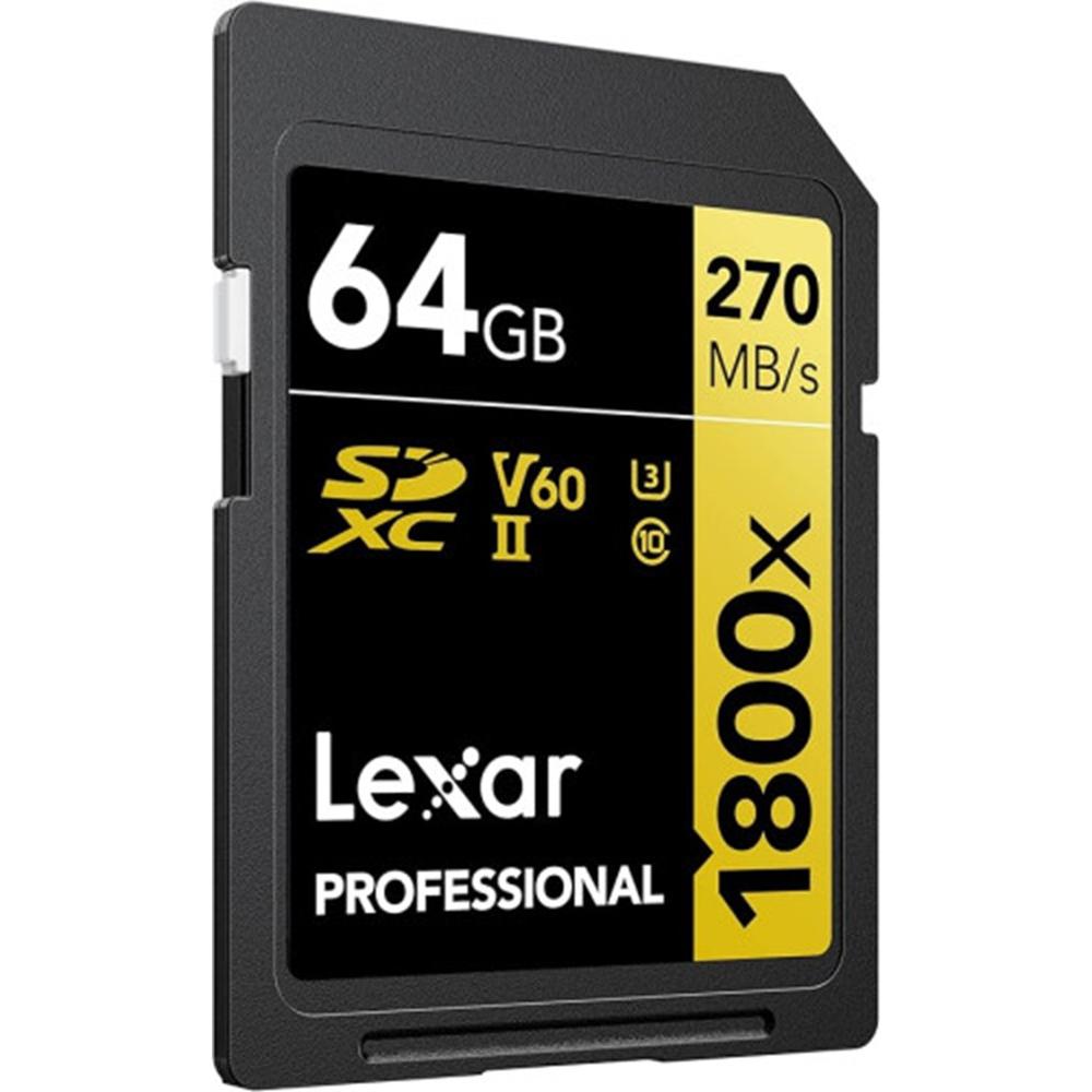 Tarjeta de memoria Lexar Professional 1800X SDXC 64GB SD