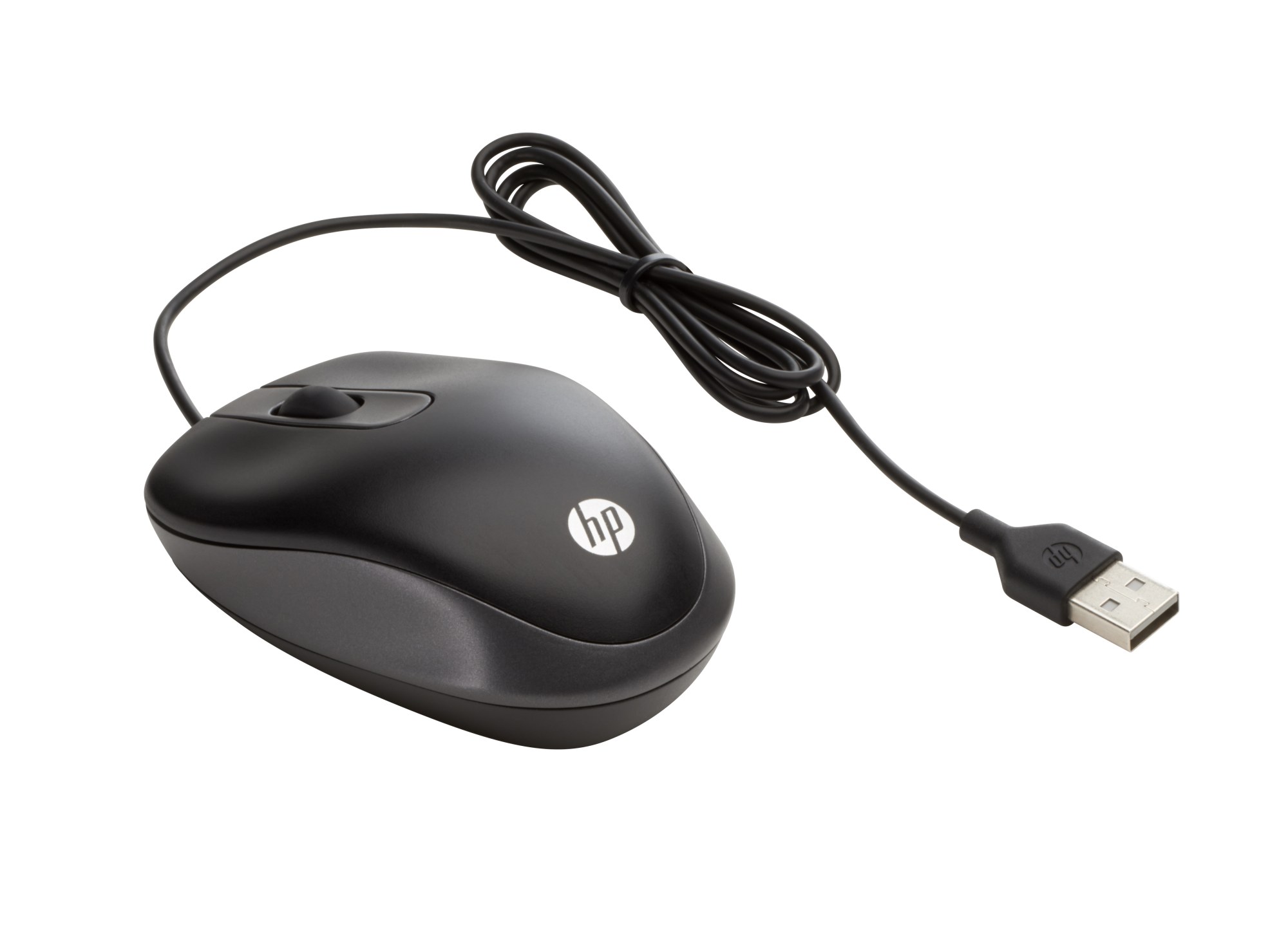 Ratón HP Travel USB Con cable Negro
