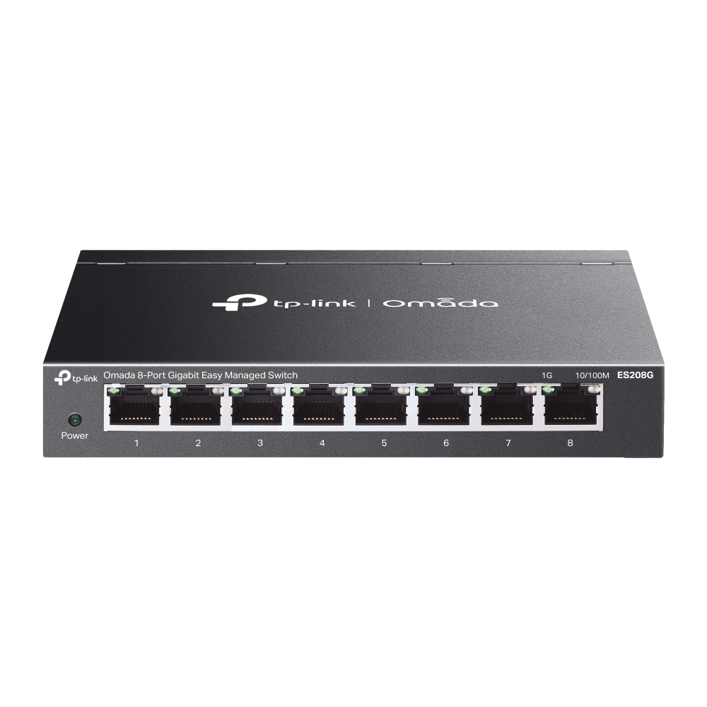 Switch TP-Link Omada ES208G 8 puertos Gigabit Ethernet gestionado Negro (Outlet)