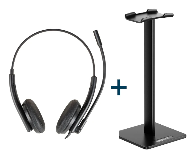 Auriculares iggual ENC3030 Diadema Negro (soporte)