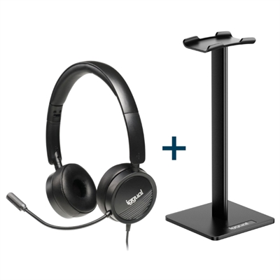 Auriculares iggual Dual Tech Intraurales con cable USB-A Jack 3,5 mm Negro (soporte)