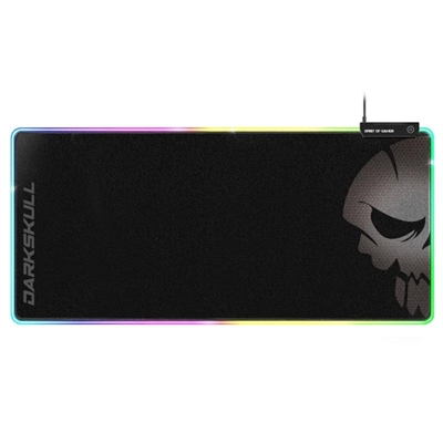 Alfombrilla Spirit Of Gamer DarkSkull RGB+HUB XXL Negro
