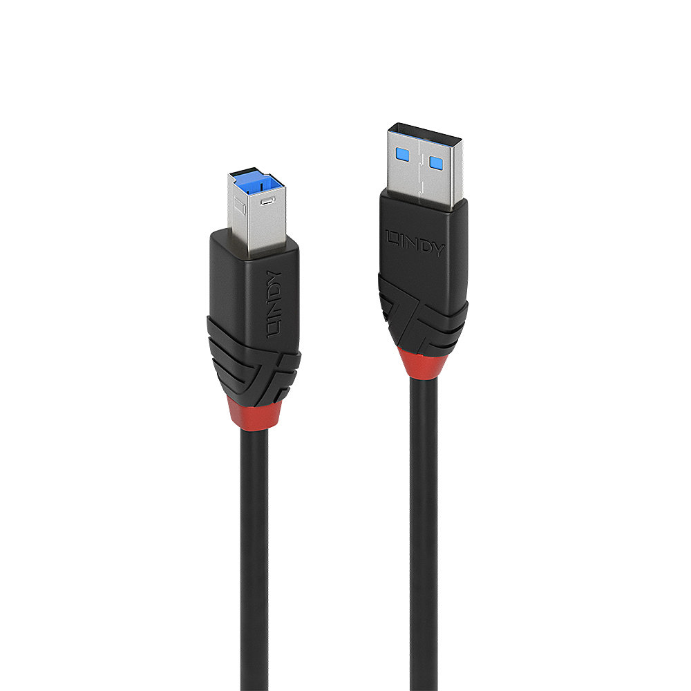 Cable LINDY USB A a USB B 10 m USB 3.2 Gen 1 Negro · Ref. 43227 (Outlet)