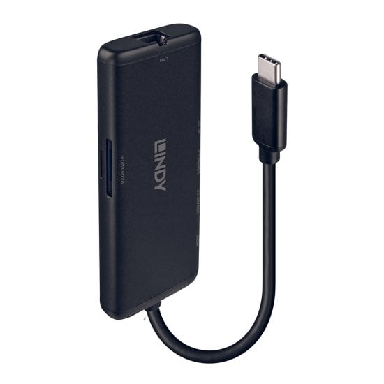 Lindy 43358 base para portátil y replicador de puertos Alámbrico USB 3.2 Gen 1 (