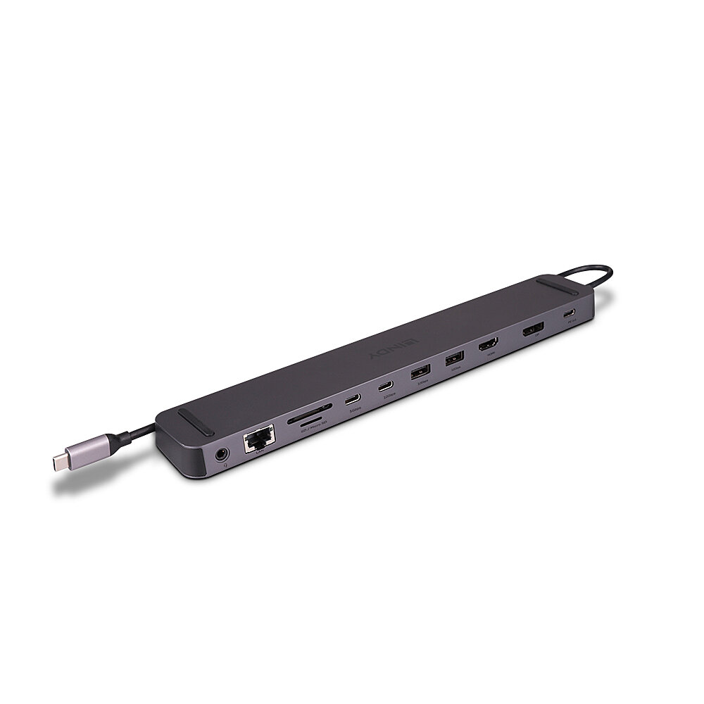 Docking station LINDY 43392 USB 3.2 Type-C 2 pantallas HDMI DisplayPort Ethernet 100W Antracita