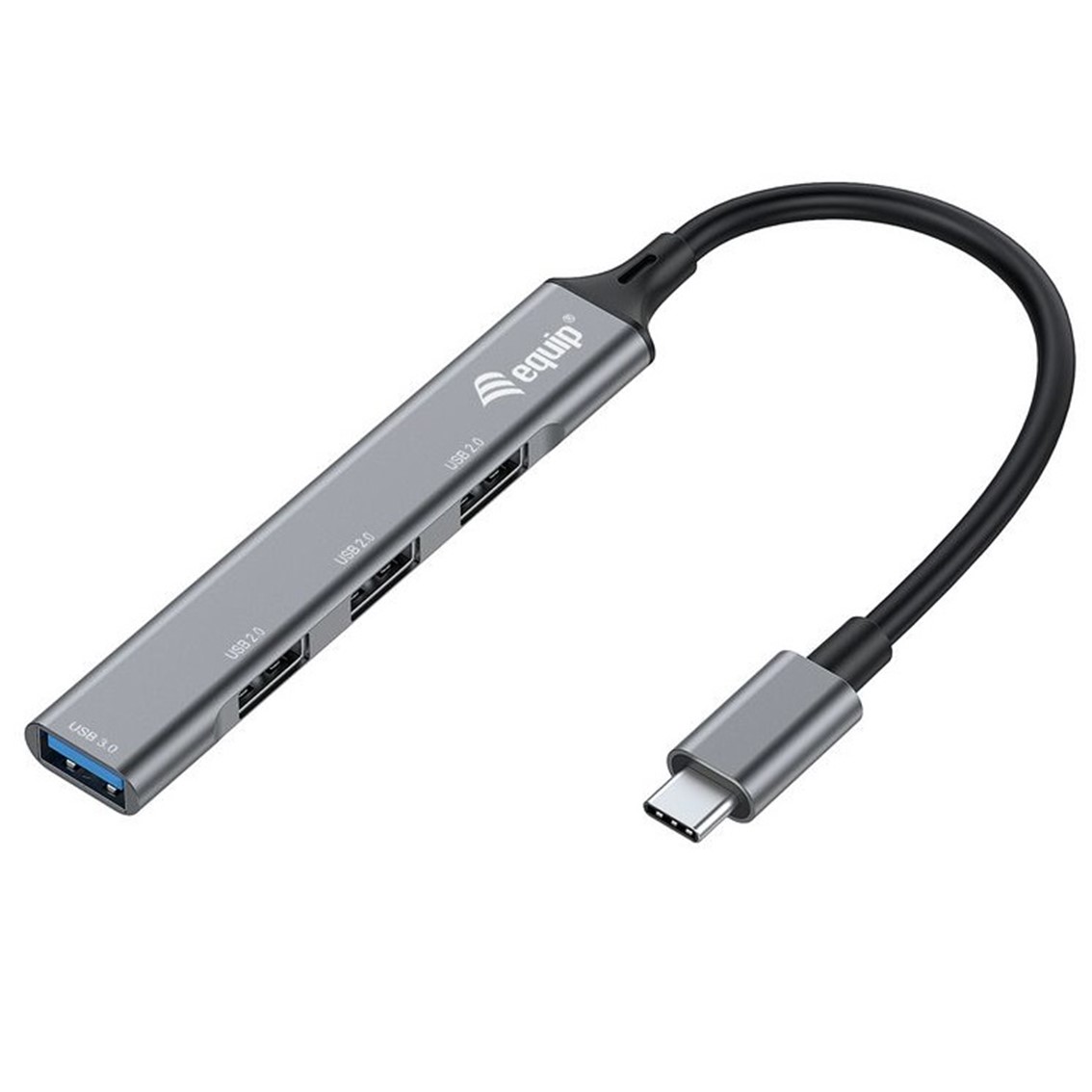 Hub USB Equip Life USB-C 4 puertos Negro
