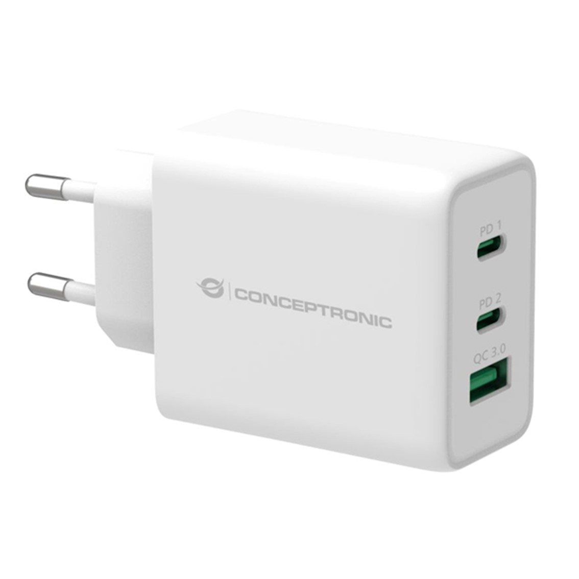 Cargador de pared Conceptronic ALTHEA12W USB-C USB-A Blanco