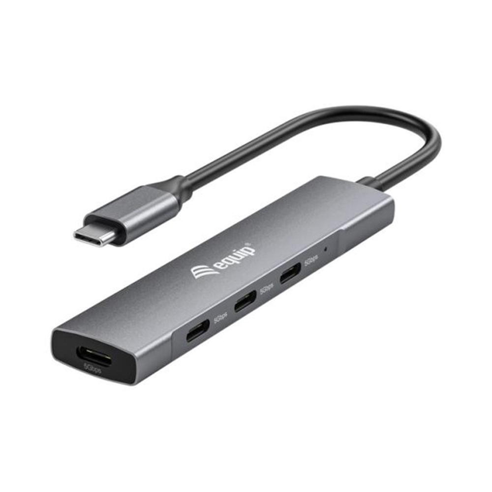 Hub Equip USB-C 4 puertos USB 3.2 Gen 1 Negro