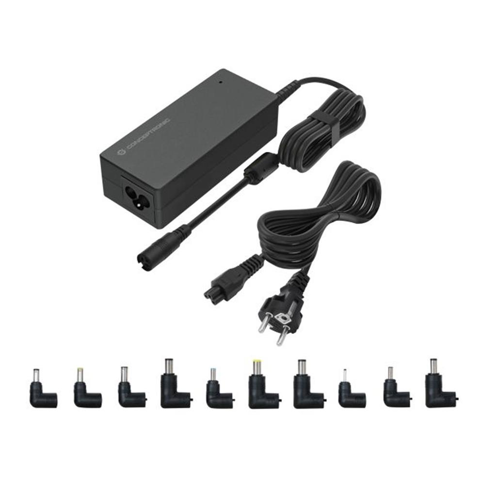 Cargador para portátil Conceptronic OZUL08B10 Clavija de portátil Negro 90W