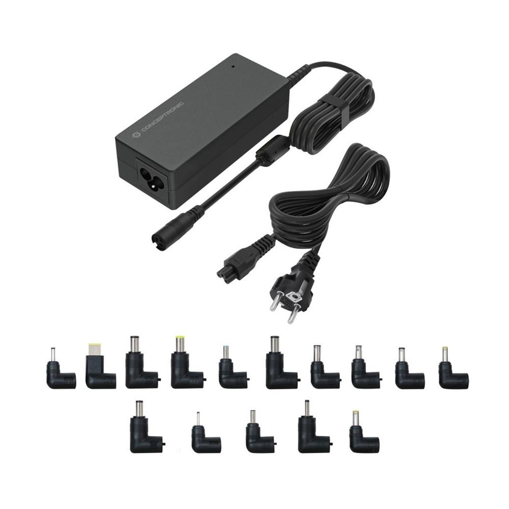 Cargador para portátil Conceptronic OZUL08B15 Clavija de portátil Negro 90W