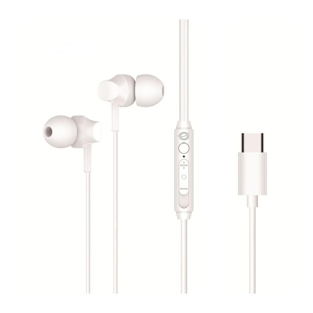 Auriculares Conceptronic BRENDAN03W Intraurales con cable USB-C Blanco