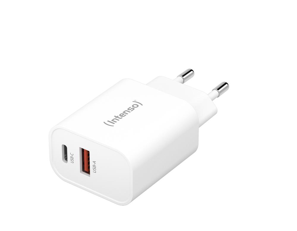Cargador de pared Intenso W30AC USB-C USB-A Blanco