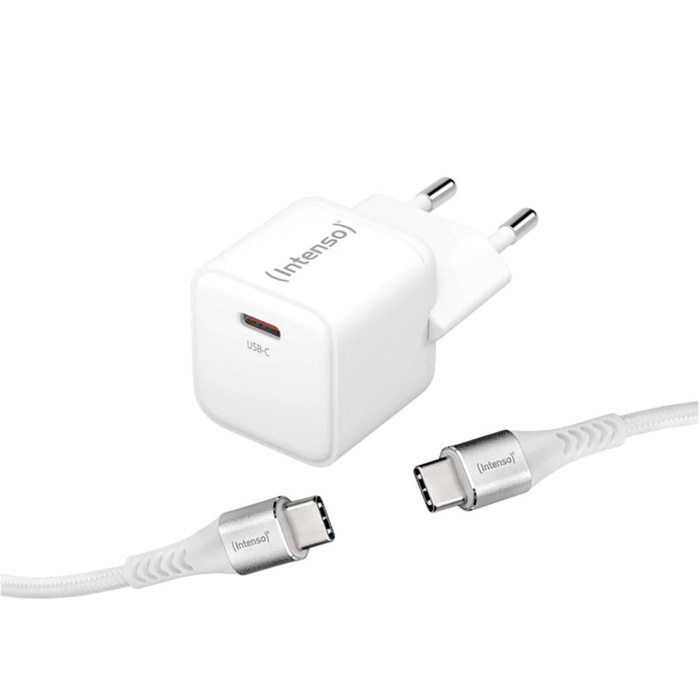 Cargador de pared Intenso W30C USB-C Blanco 30W (Cable USB-C)