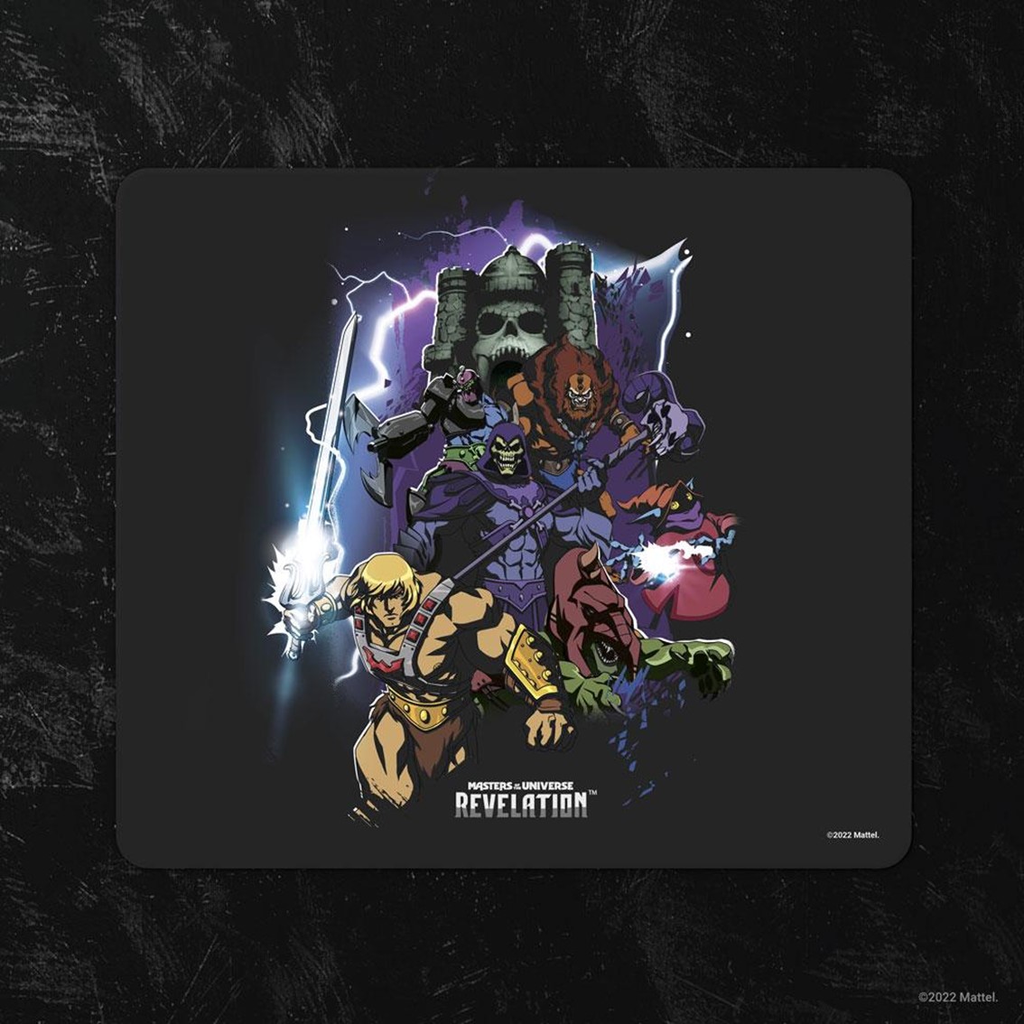 Alfombrilla Gaming Masters of the Universe Revelation 25x22cm Tela Negra
