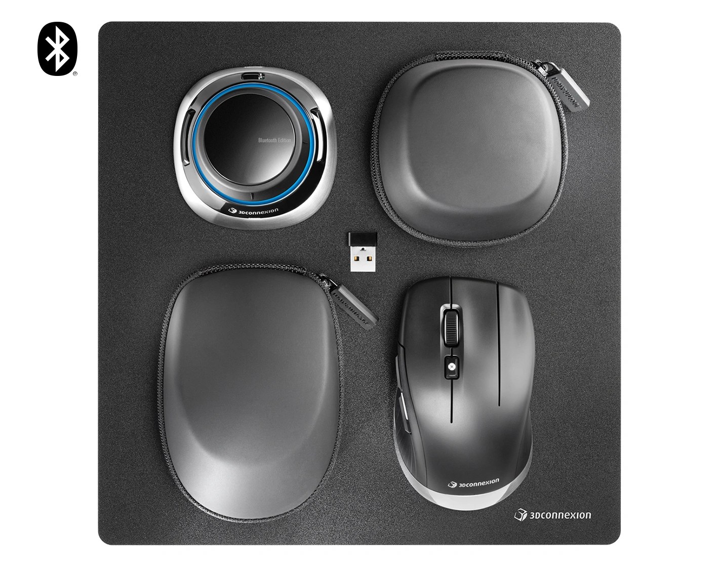Ratón 3Dconnexion SpaceMouse Kit 2 Inalámbrico Bluetooth Negro