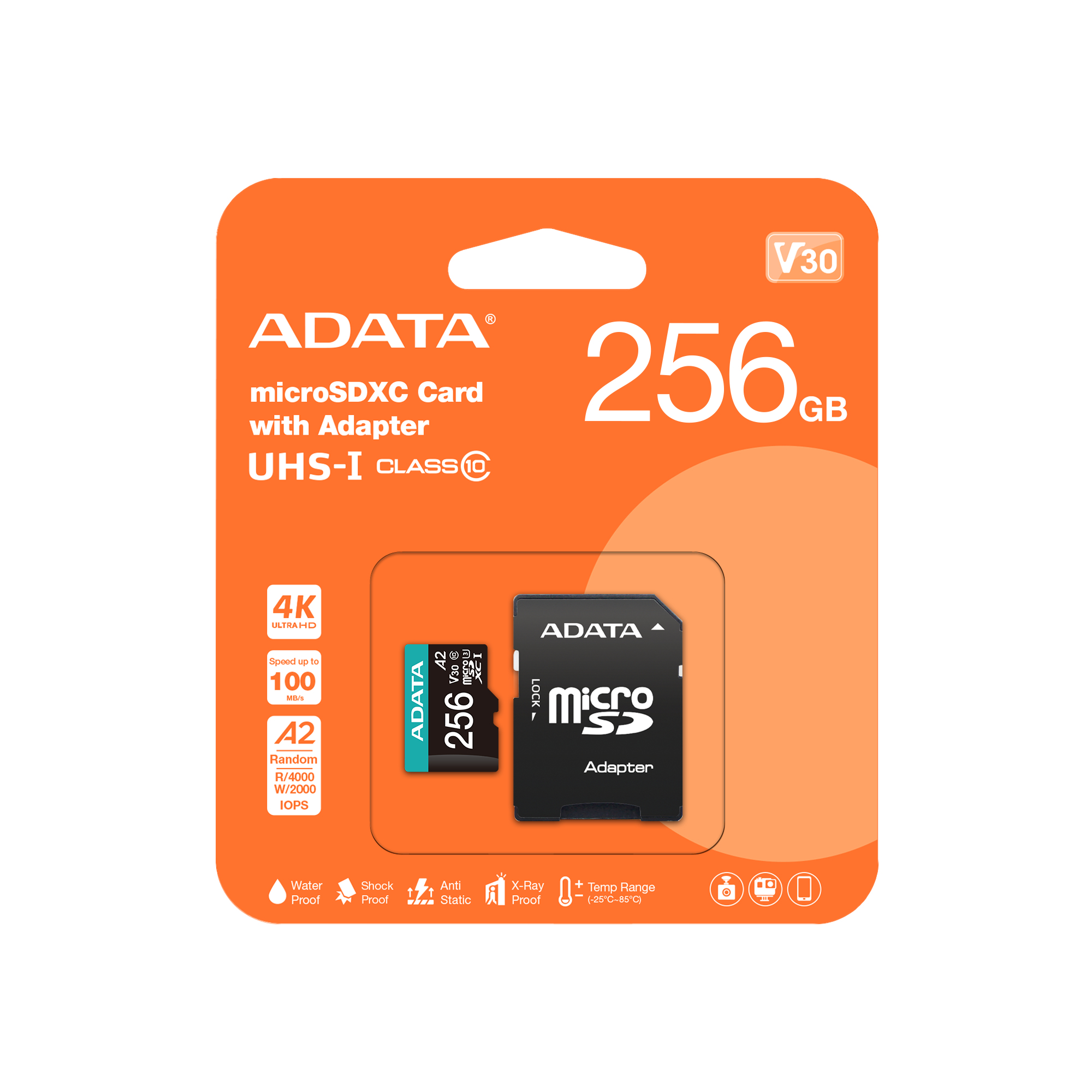 Tarjeta de memoria A-Data AUSDX256GUI3V30SA2 256GB microSD