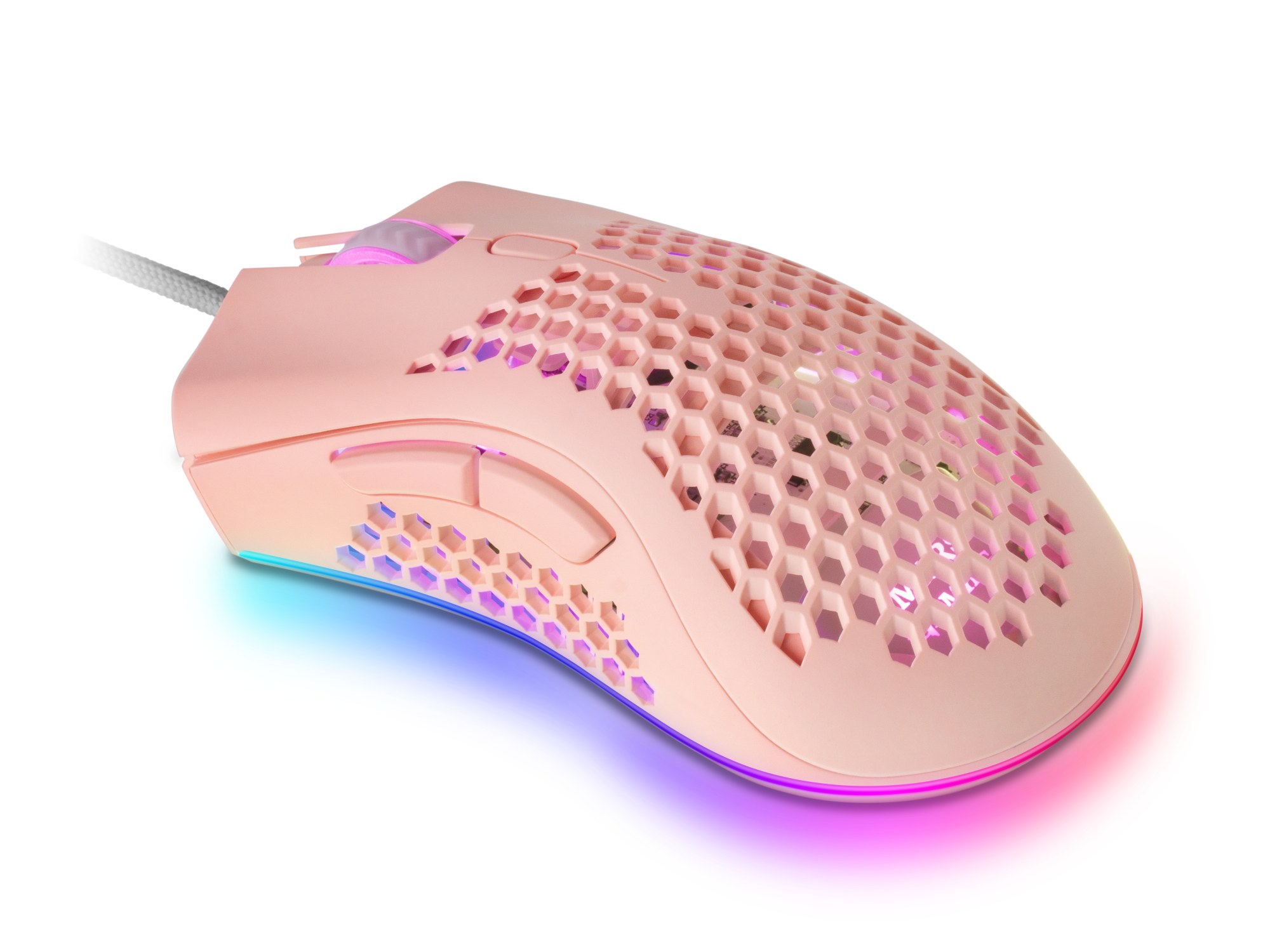 Ratón Mars gaming MMEX Con cable Rosa