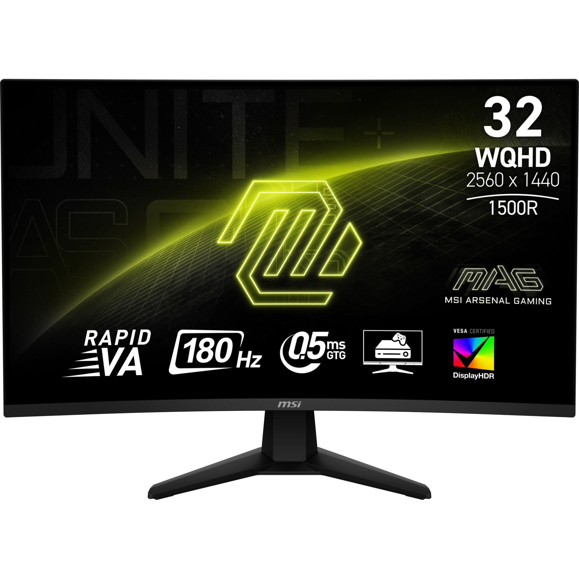 MSI MAG32CQ6F Monitor 31.5" WQHD 180Hz HDMI cur