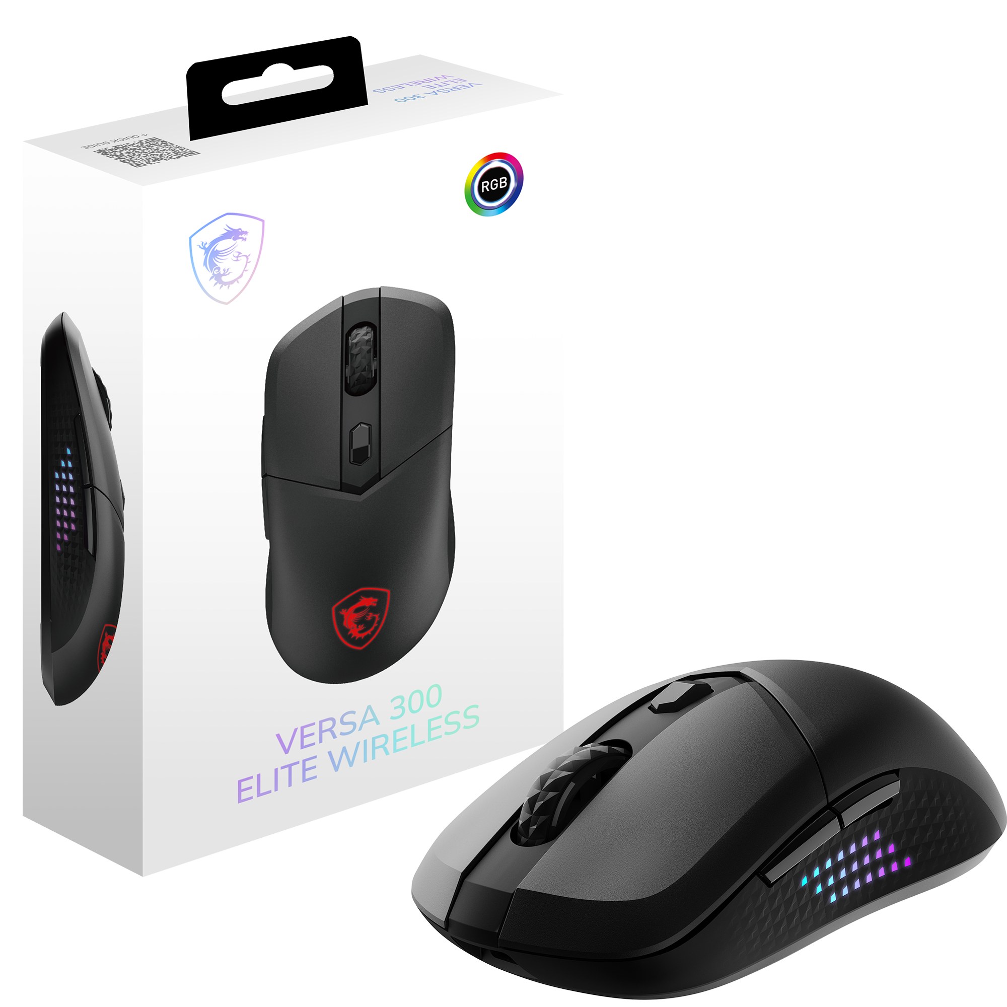 Ratón MSI VERSA 300 ELITE W BT Inalámbrico Bluetooth Negro