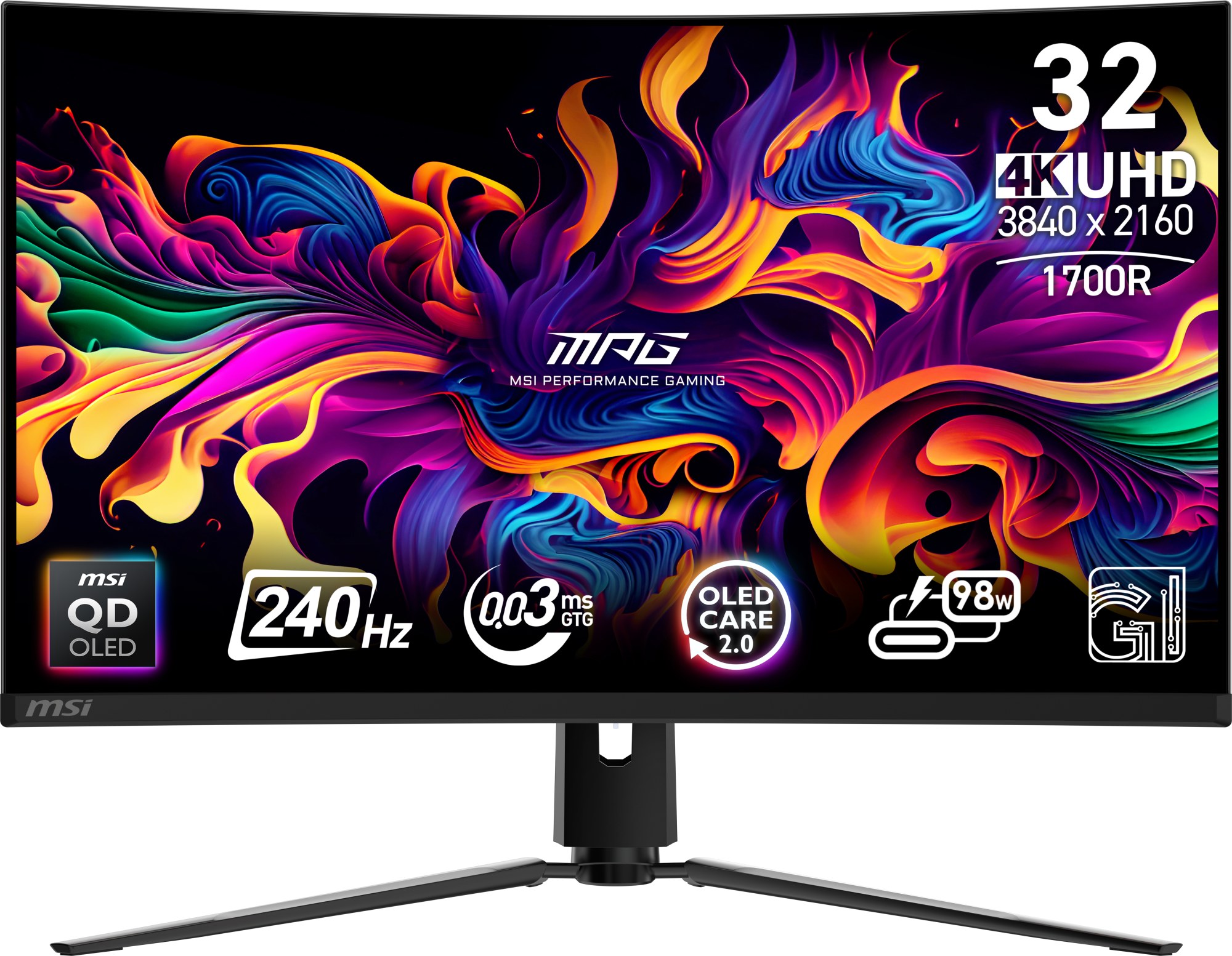 MSI MPG 321CURX QD-OLED pantalla para PC 80 cm (31.5") 3840 x 2160 Pixeles 4K Ul