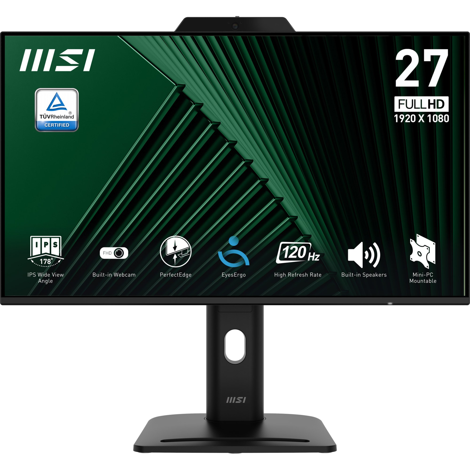 Monitor MSI MP272PMG 27" IPS 1920x1080 120Hz DisplayPort HDMI Webcam