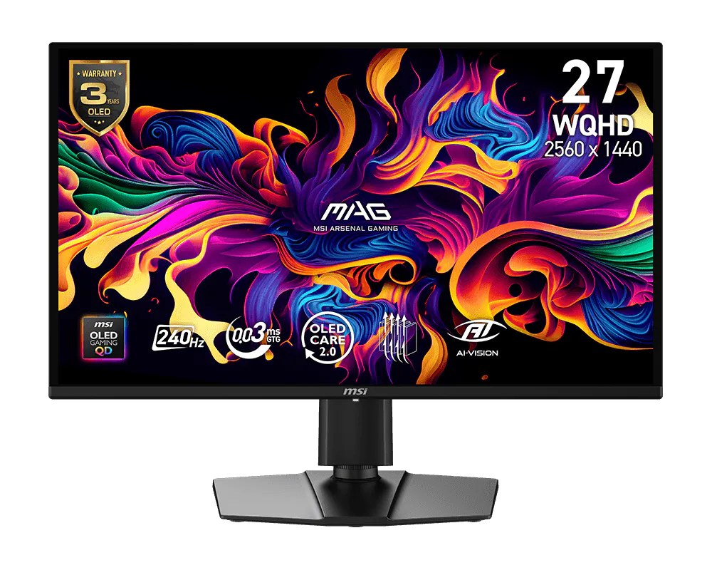 Monitor MSI MAG 274QP QD-OLED X24 26.5" QHD 2560x1440 300Hz OLED Negro