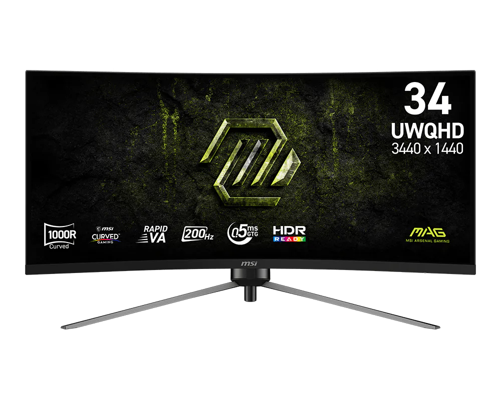 Monitor MSI MAG345CQRF E20 34" UWQHD 3440x1440 180Hz VA Curvo