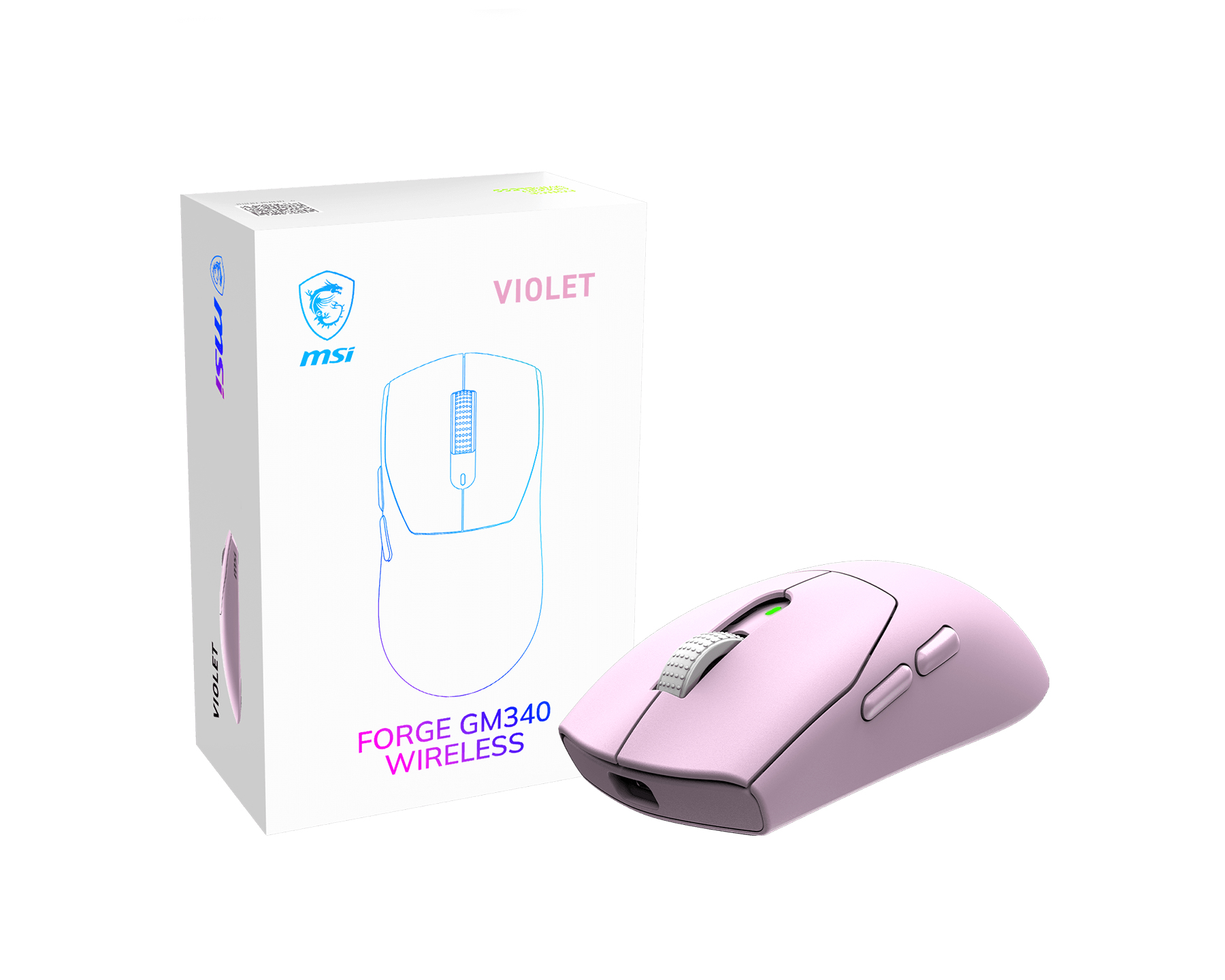 Ratón MSI FORGE GM340W Inalámbrico Bluetooth Púrpura