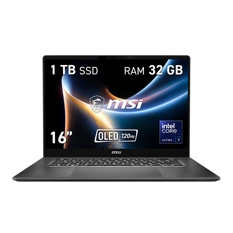 Portátil MSI Prestige 16-253ES U7-355 16" Intel Core Ultra 7 355 32GB 1TB SSD