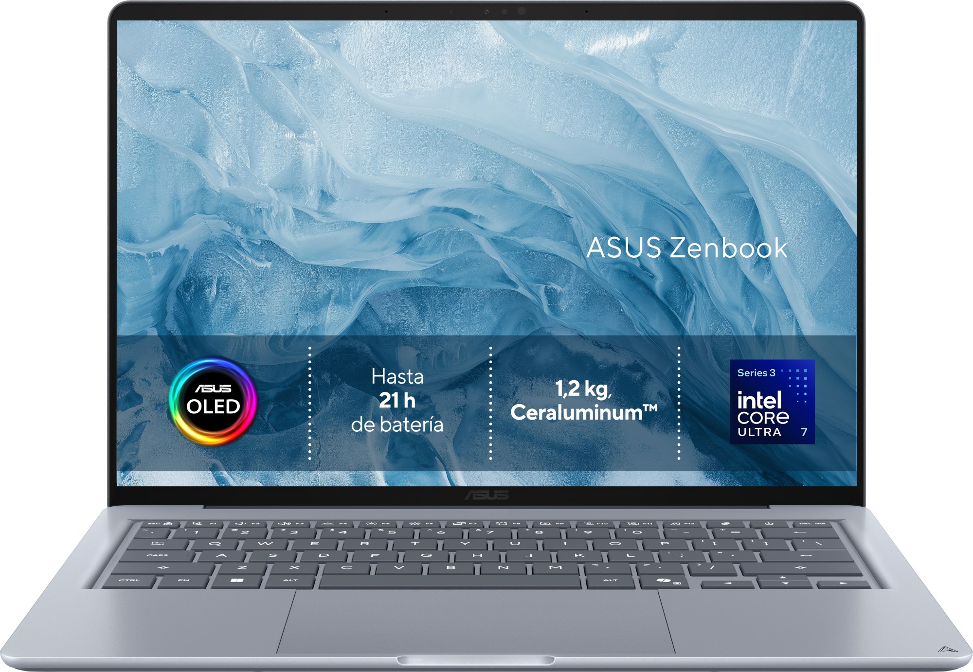 Portátil Asus Zenbook 14 OLED UX3480AA Intel Core Ultra 7 355 16GB 512GB SSD Sin sistema operativo Azul