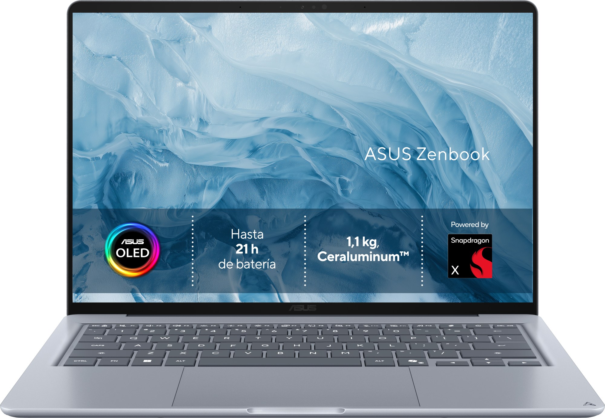 Portátil Asus Zenbook 14 OLED UX3480QA Snapdragon X1-26-100 16GB 256GB SSD Azul