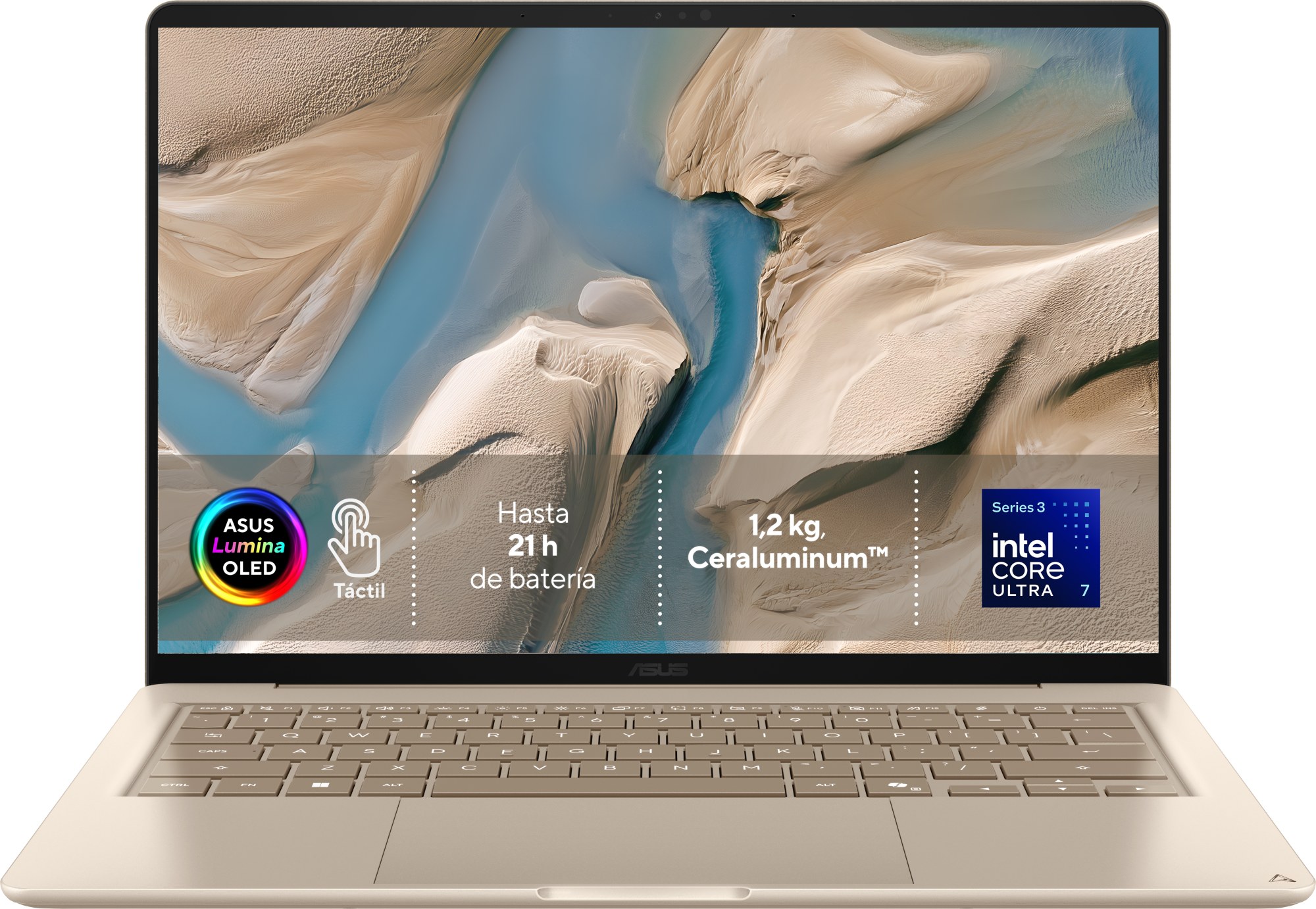 Portátil Asus Zenbook 14 OLED UX3480AA Intel Core Ultra 7 355 24GB 512GB SSD Beige