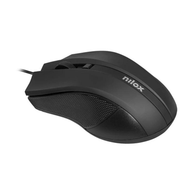 Ratón Nilox MOUSB1002 Con cable Negro