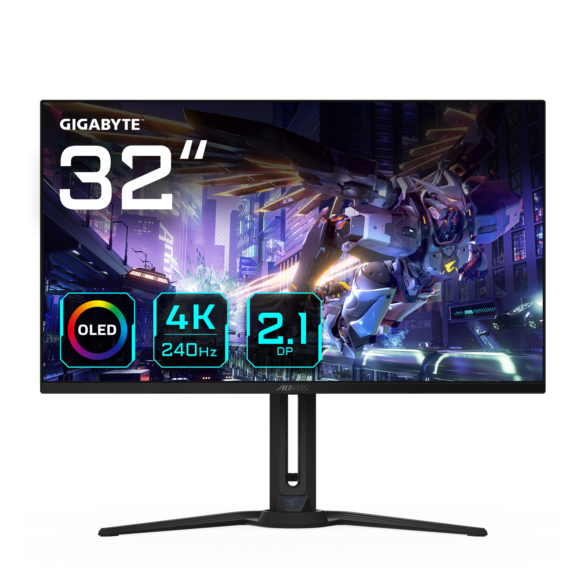 Monitor Gigabyte AORUS FO32U2P 32" 4K UHD 3840x2160 240Hz OLED Negro