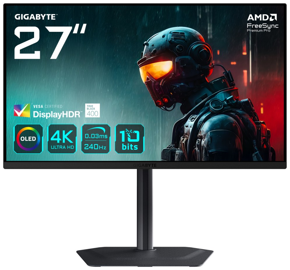 Monitor GIGABYTE MO27U2 27" 4K UHD 3840x2160 240Hz OLED Negro
