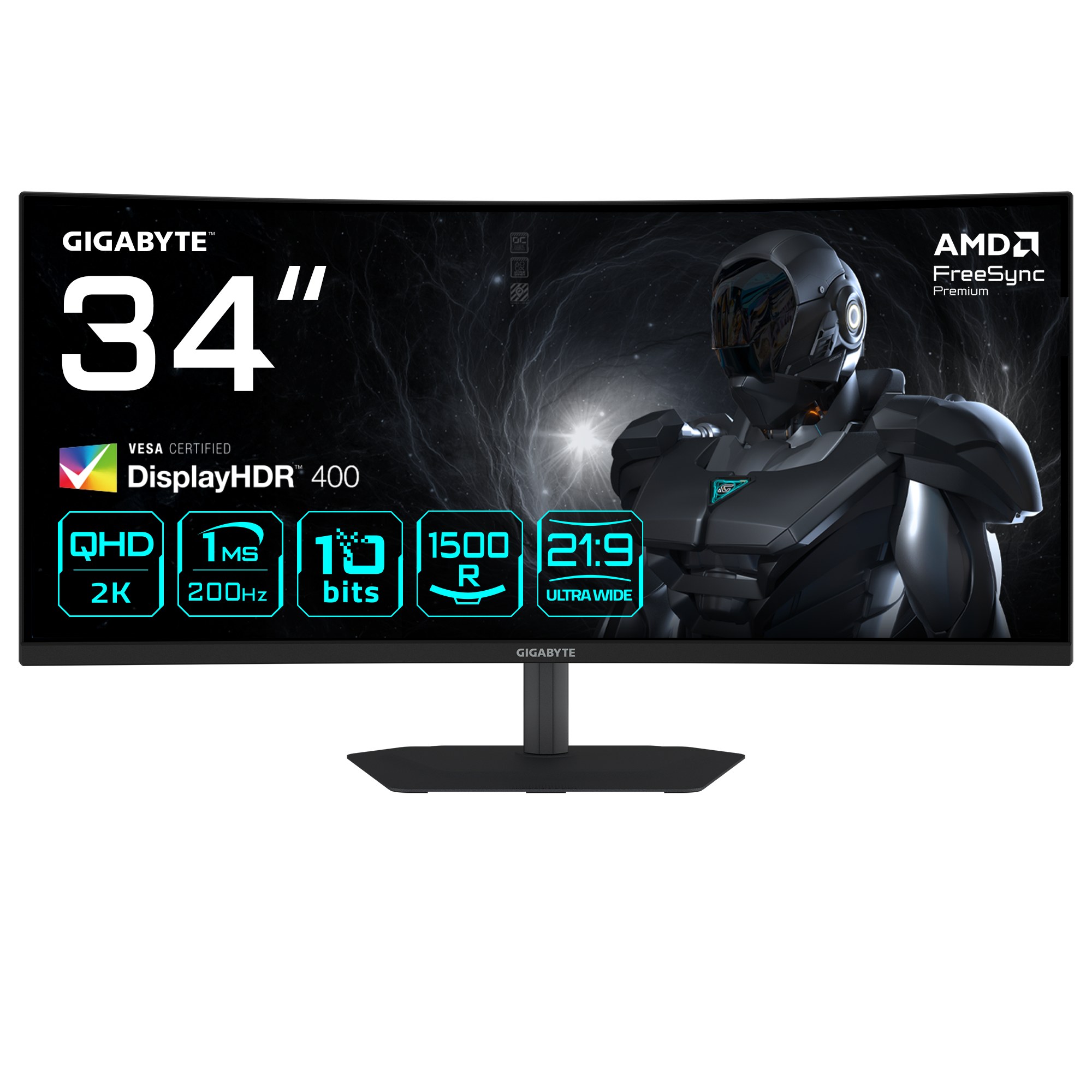 Monitor Gigabyte G34WQC2 34" UWQHD 3440x1440 200Hz VA Curvo