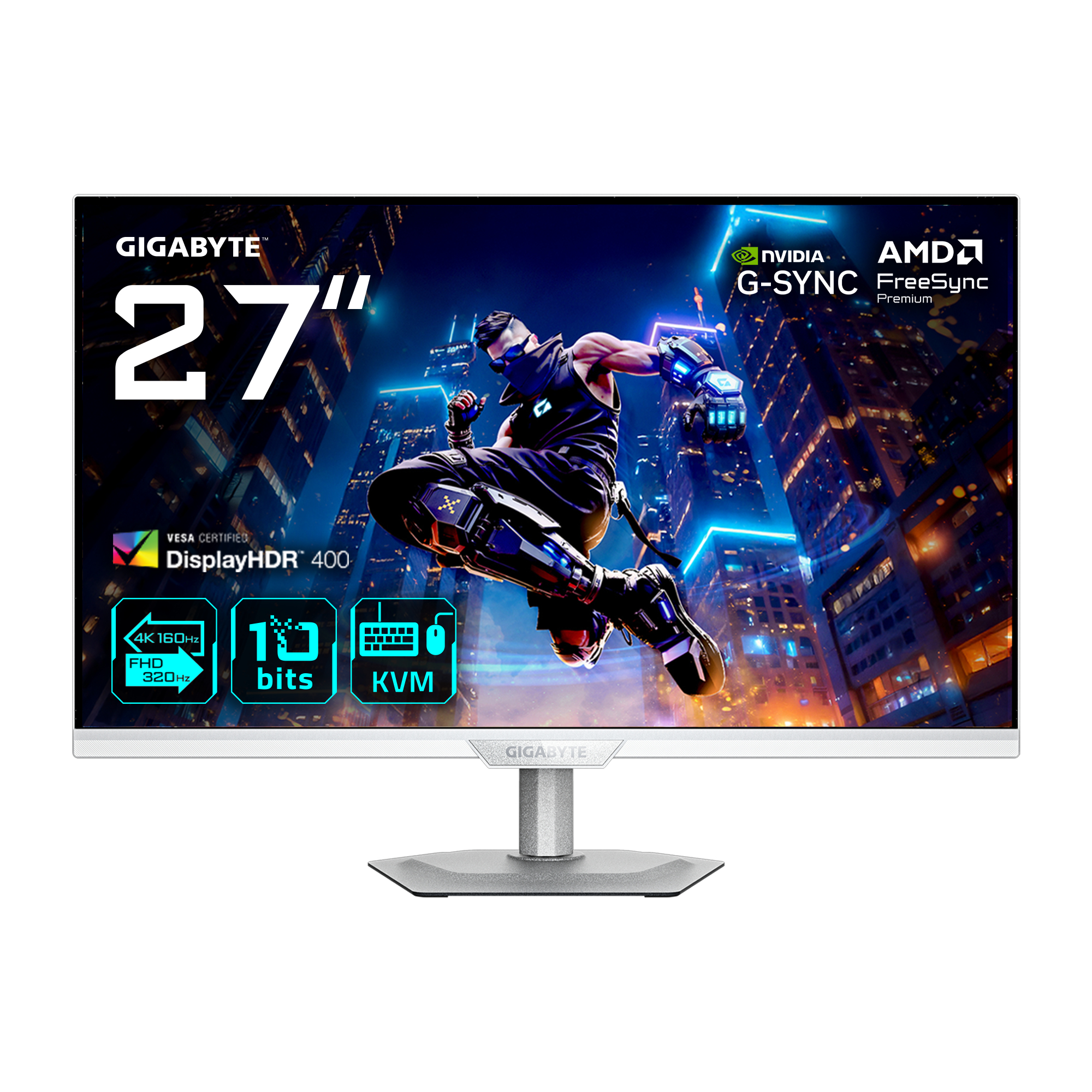MONITOR GIGABYTE 27" M27UP ICE,SS IPS,3840X2160 (UHD),0.155PP,1000:1,1MS,160HZ,2