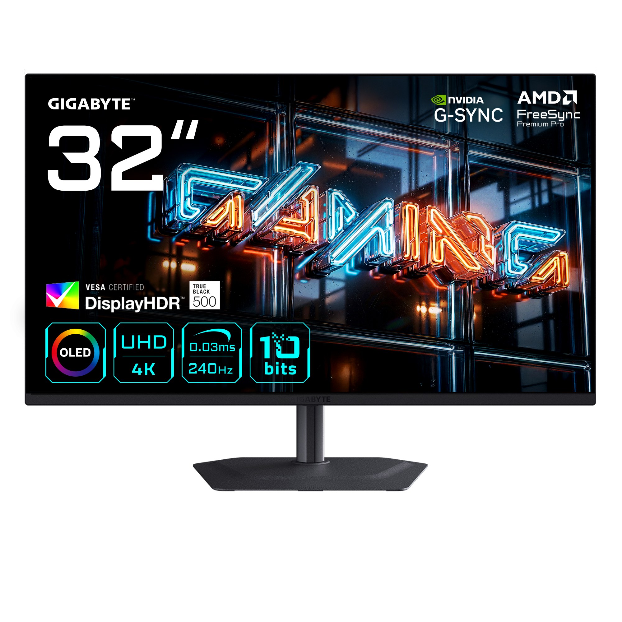 Monitor Gigabyte MO32U24 32" 4K UHD 3840x2160 240Hz OLED 0.03ms