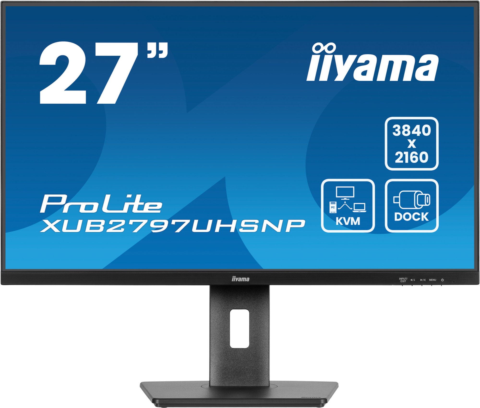 Monitor Iiyama XUB2797UHSNP 27" 4K UHD IPS 60Hz USB-C Dock 96W KVM
